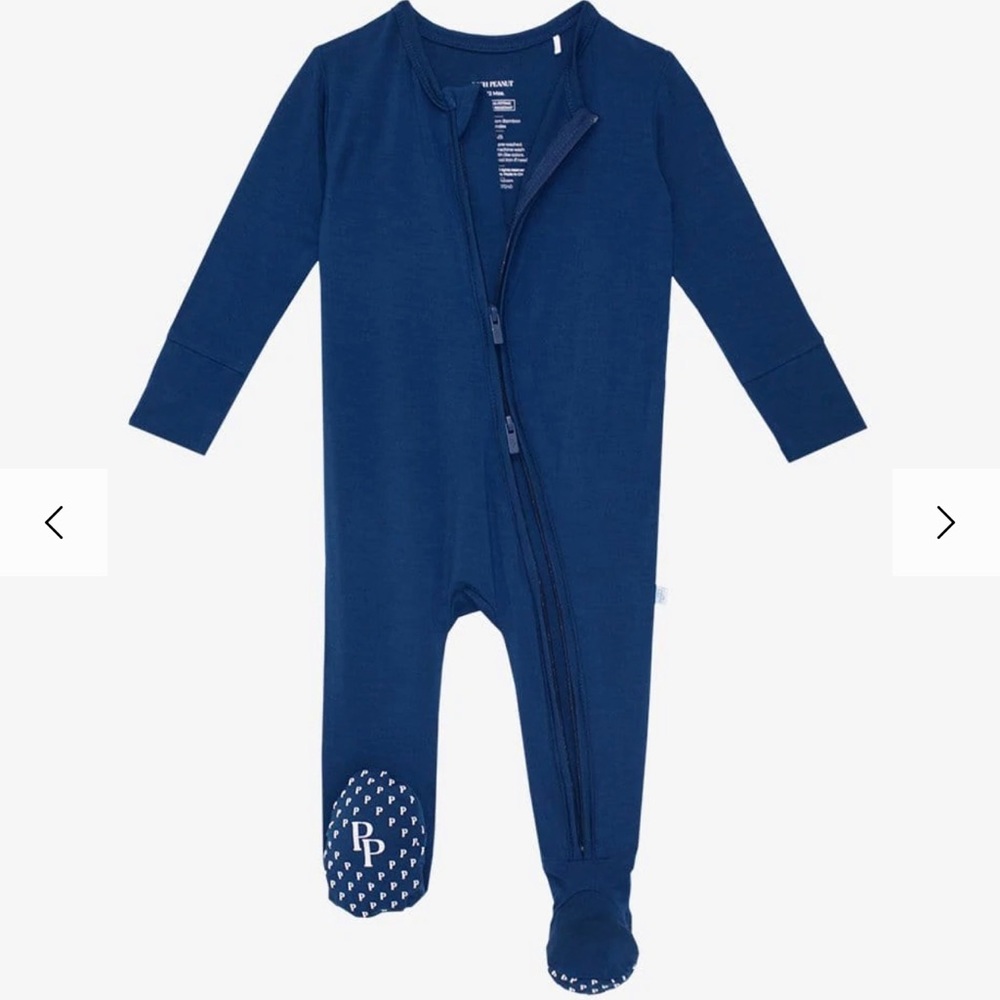 Posh peanut sailor blue zipper footie 18-24 months